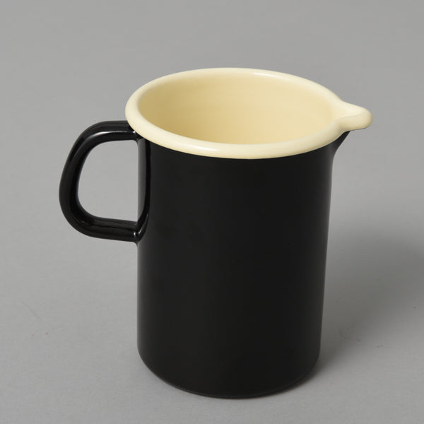 ENAMEL MEASURING JUG BLACK