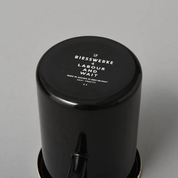 ENAMEL MEASURING JUG BLACK