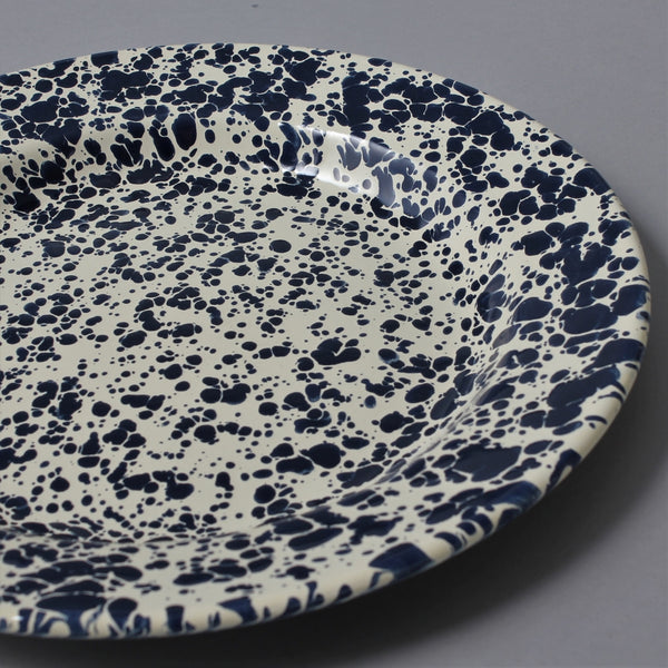MARBLED ENAMEL PLATE NAVY