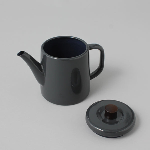 JAPANESE ENAMEL TEAPOT GREY