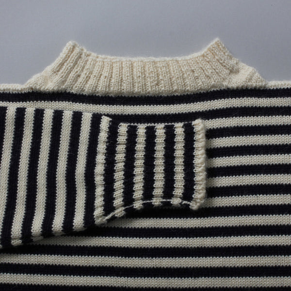 GUERNSEY SWEATER CREAM/NAVY