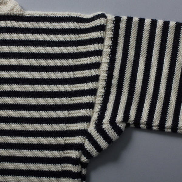 GUERNSEY SWEATER CREAM/NAVY